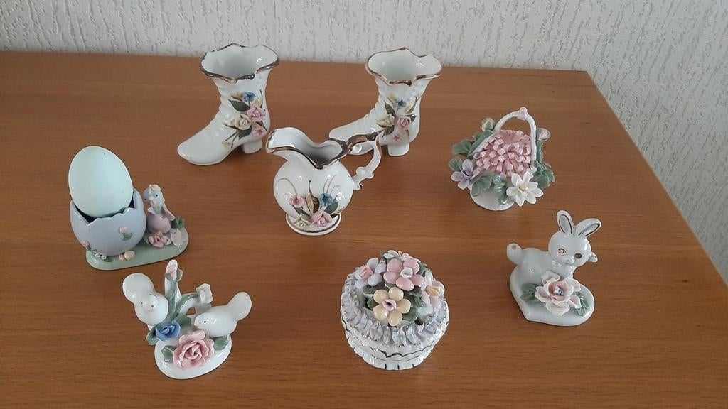 Vintage Porseleinen Figuurtjes Set, Ophalen of Verzenden