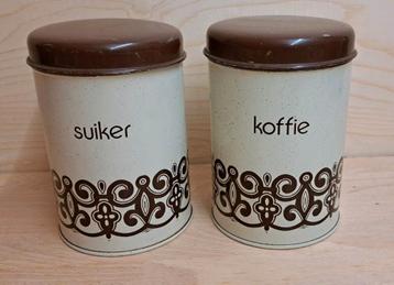 Brabantia set van koffie en suiker blikken beschikbaar voor biedingen