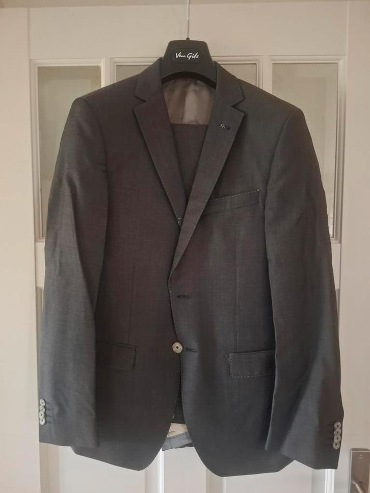 Prachtige herenpak, donkergrijs 36R/46, Kleding | Heren, Kostuums en Colberts, Zo goed als nieuw, Maat 48/50 (M), Grijs, Ophalen of Verzenden