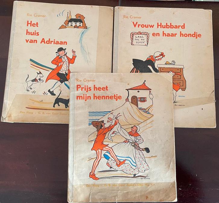 Set van 3 vintage kinderboekjes  Rie Cramer 1937 zeldzaam!, Boeken, Prentenboeken en Plaatjesalbums, Gelezen, Prentenboek, Ophalen
