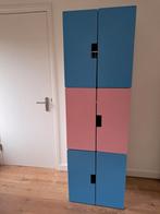 Ikea stuva kast met 5 sets deuren 2x blauw en drie keer roze, Kinderen en Baby's, Kinderkamer | Commodes en Kasten, Ophalen, Minder dan 75 cm