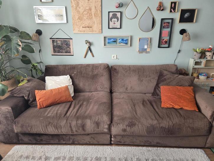 Bank Goossens, Huis en Inrichting, Banken | Bankstellen, Gebruikt, Rechte bank, Vierpersoons of meer, Stof, Ophalen