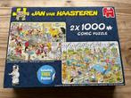 Jan van Haasteren 2x 1000 stukjes, Hobby en Vrije tijd, Denksport en Puzzels, Gebruikt, Ophalen of Verzenden, 500 t/m 1500 stukjes