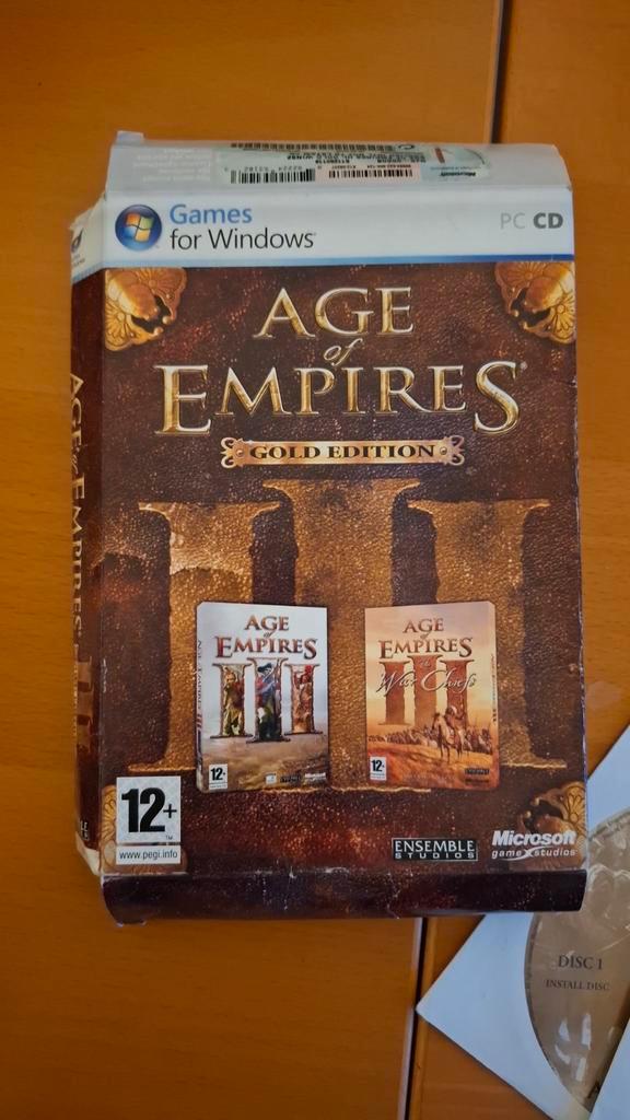 Age of Empires 3 Gold Edition PC, Spelcomputers en Games, Games | Pc, Gebruikt, Strategie en Constructie, 1 speler, Vanaf 12 jaar
