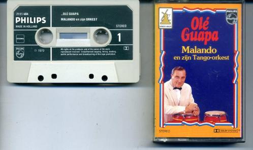 Malando en zijn Tango orkest Olé Guapa 12 nrs cassette ZGAN, Cd's en Dvd's, Cassettebandjes, Zo goed als nieuw, Origineel, Latin en Salsa