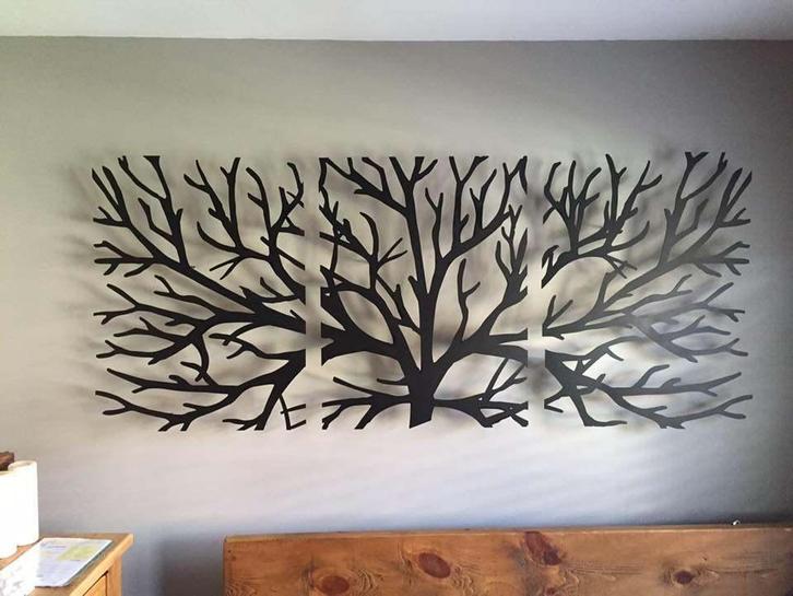 Metal tree wanddecoratie – metalen boom 3D mat zwart – Nieuw, Huis en Inrichting, Woonaccessoires | Wanddecoraties, Nieuw, Ophalen
