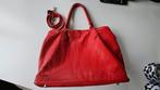 Grote handtas, rood leer, made in Italy, Ophalen of Verzenden, Zo goed als nieuw, Rood, Leer