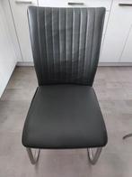 4 Eethoekstoelen (grijs, kunstleer) Henders & Hazel, Huis en Inrichting, Stoelen, Ophalen, Gebruikt, Metaal, Vier
