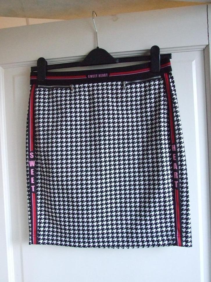 Marc Aurel zgan zwart/wit rokje maat 38, Kleding | Dames, Rokken, Zo goed als nieuw, Maat 38/40 (M), Overige kleuren, Knielengte