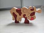 Houten puzzel koe, Ophalen, Minder dan 10 stukjes, Gebruikt, 6 maanden tot 2 jaar
