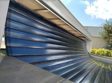 zwembad lammelen solar silver blue polycarbonaat anti 