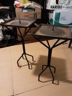 zwarte metalen kandelaars, Ophalen, Gebruikt, Metaal, 25 tot 50 cm