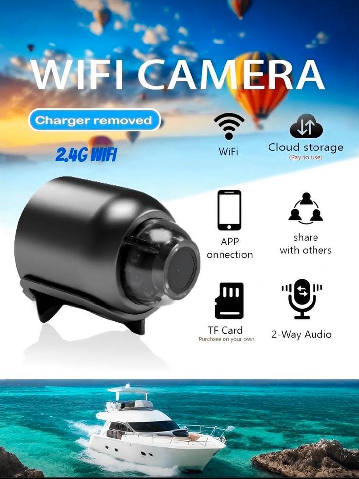 Mini WiFi Camera - Beveilig uw huis!, Audio, Tv en Foto, Videobewaking, Nieuw, Binnencamera, Ophalen of Verzenden