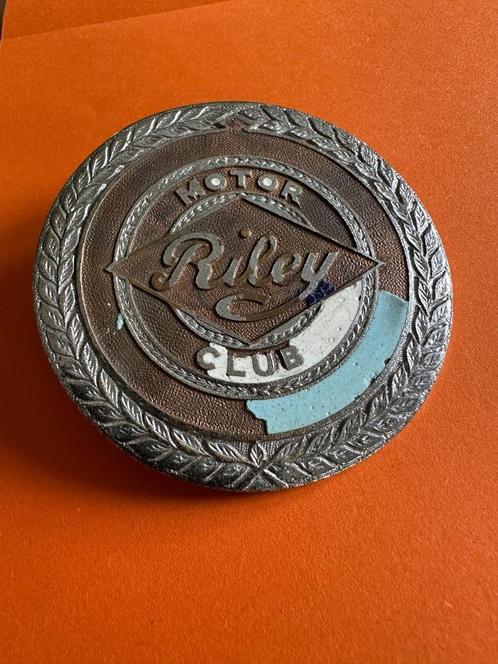 Mooie Riley motor club badge bordje logo. Oldtimer auto., Verzamelen, Merken en Reclamevoorwerpen, Gebruikt, Overige typen, Ophalen of Verzenden