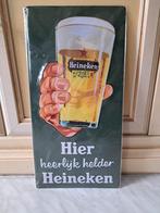 Heineken oltimer reclamebord, Verzamelen, Biermerken, Ophalen of Verzenden, Zo goed als nieuw, Reclamebord, Plaat of Schild, Heineken