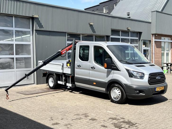 Ford Transit 350 2.0 TDCI L3 DC Laadkraan Telefoonverbinding, Auto's, Bestelauto's, Bedrijf, Te koop, ABS, Alarm, Bluetooth, Boordcomputer