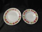 Retro Set van 2  JAJ England borden, 1 diepbord 1 diner bord, Ophalen, Gebruikt, Glas, Bord(en)