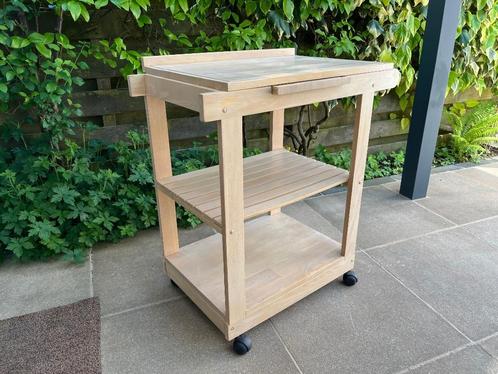 Bijzettafel, Huis en Inrichting, Tafels | Bijzettafels, Zo goed als nieuw, Rechthoekig, 60 cm of meer, 75 cm of meer, Hout, Ophalen of Verzenden