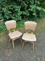 2 eetkamerstoelen (vintage/skai/jaren60), Ophalen, Twee, Overige kleuren, Hout
