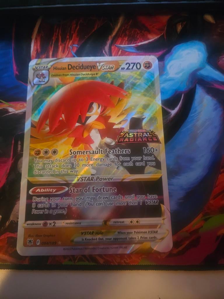Jumbo Hisuian Decidueye VSTAR Pokémonkaart, Ophalen of Verzenden, Zo goed als nieuw, Losse kaart, Foil