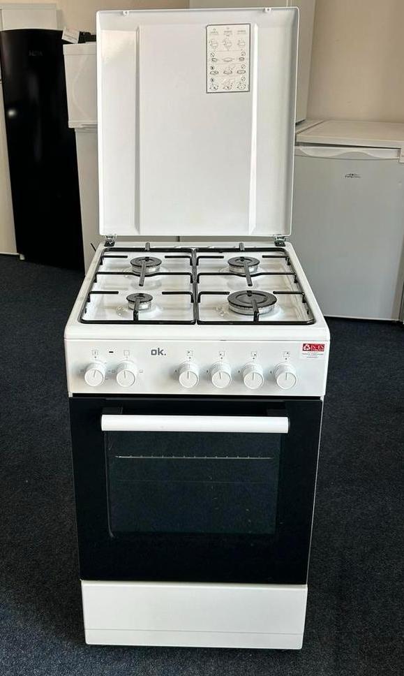 Ok gasfornuis incl Garantie&bezorgen, Witgoed en Apparatuur, Fornuizen, Zo goed als nieuw, Vrijstaand, Gas, 4 kookzones, 85 tot 90 cm