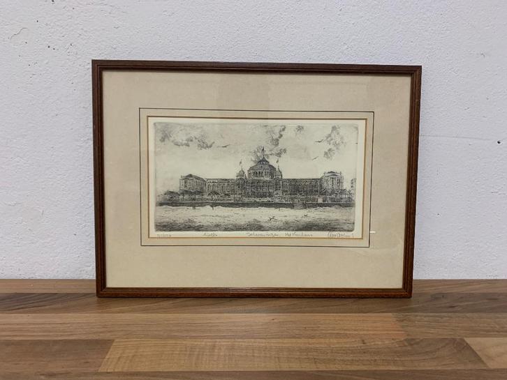 Ets | Kurhaus Scheveningen | Anna Doedijns, Antiek en Kunst, Kunst | Tekeningen en Foto's, Ophalen of Verzenden