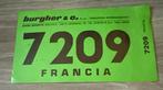 Sticker ~ Burgher & C. Sticker 7209 Francia, Ophalen of Verzenden, Nieuw, Overige automerken
