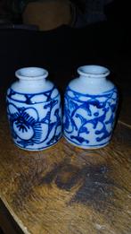 Twee handbeschilderde Chinese inktpotjes, Ophalen of Verzenden