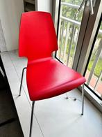 4x IKEA Vilmar eetkamerstoelen, Ophalen, Gebruikt, Rood, Vier