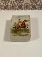 Antiek sieradendoosje, ruiter te paard, rechthoek, Ophalen of Verzenden