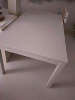 Ikea eettafel uitschuifbaar wit, Huis en Inrichting, Tafels | Eettafels, Ophalen, Gebruikt, 50 tot 100 cm, Vijf personen of meer