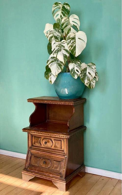 Vintage Houten Ladenkast | Antiek Japandi Nachtkastje, Huis en Inrichting, Kasten | Ladekasten, Gebruikt, Minder dan 100 cm, 50 tot 100 cm