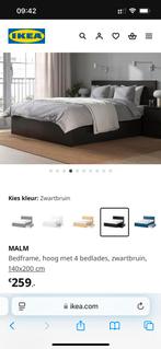 IKEA Malm 2 persoons bed 200x140, Huis en Inrichting, Slaapkamer | Bedden, Ophalen, Gebruikt, Zwart, Tweepersoons