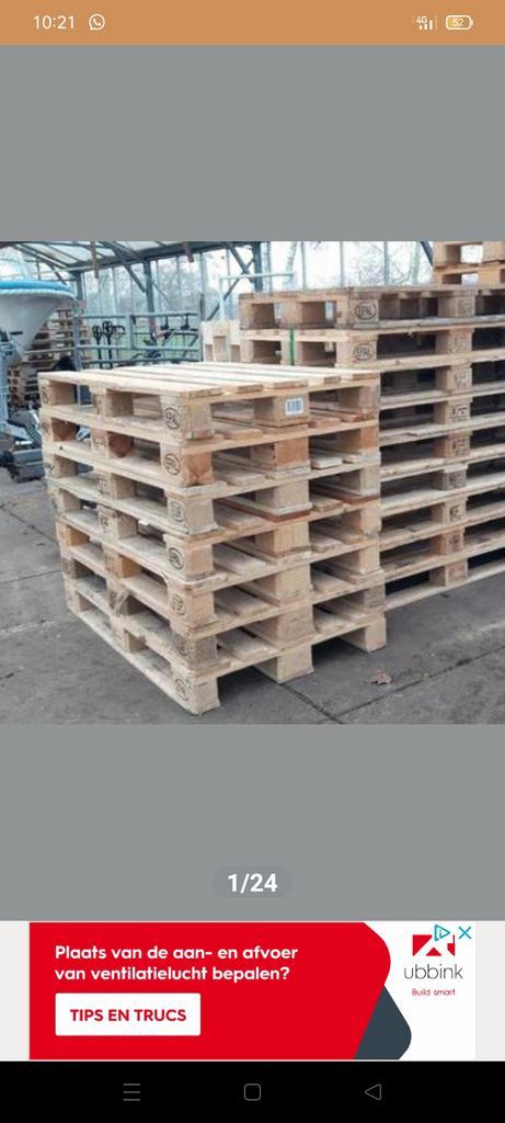 Pallet euro , epal pallets, Doe-het-zelf en Verbouw, Hout en Planken, Zo goed als nieuw, Pallet, Vuren, Minder dan 200 cm, Ophalen of Verzenden
