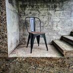 Lix Xavier Pauchard metalen horeca stoelen met hout  601, Bruin, Nieuw, Ophalen of Verzenden, Vijf, Zes of meer stoelen
