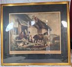 gravure W.Ward - paardenscene, Antiek en Kunst, Ophalen of Verzenden