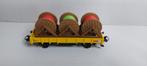 Strukton Lage Bakwagon met 3 Kabelhaspels **Nieuw** (05), Wisselstroom, Ophalen of Verzenden, NS, Märklin