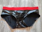 Leren look slip maat M, Kleding | Heren, Ondergoed, Slip, ., Zwart, Ophalen of Verzenden