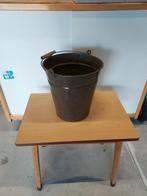 Vintage Emaille Emmer - 30cm Hoog, Ophalen, Gebruikt, IJzer, Met handgreep