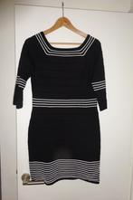 BONPRIX zwart jurk met witte streepjes mt 40/42 als nieuw, Bonprix, Zwart, Maat 42/44 (L), Ophalen of Verzenden