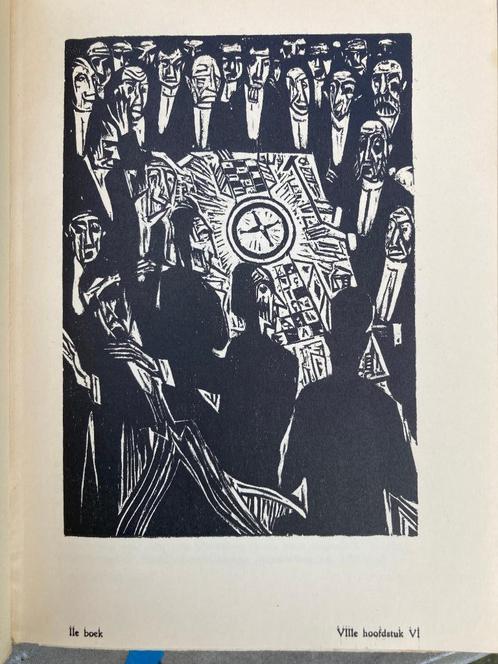 Johan Dijkstra - Houtsnede, Antiek en Kunst, Kunst | Etsen en Gravures, Ophalen of Verzenden