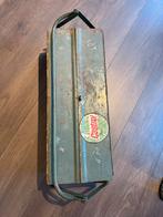 Vintage stalen gereedschapskist, Doe-het-zelf en Verbouw, Gereedschapskisten, Ophalen of Verzenden, Gebruikt