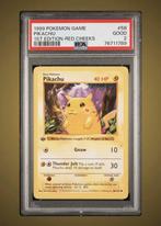 Pikachu 1st edition red cheeks psa 2, Ophalen of Verzenden, Gebruikt, Losse kaart