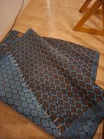 Vintage blauw/bruin vloerkleed, Huis en Inrichting, Stoffering | Tapijten en Kleden, Gebruikt, Vintage, Rechthoekig, Bruin