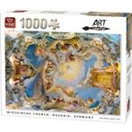 King Puzzel 1000 Stukjes - Wieskirche Duitsland, Hobby en Vrije tijd, Ophalen of Verzenden, Zo goed als nieuw, Legpuzzel