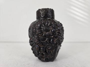Florale dekselbus, brons / tin, Japan, Meiji-periode beschikbaar voor biedingen