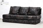 Patchwork Leren Daybed Sofa Bed Bank Vintage Design Jaren 90, Huis en Inrichting, Ophalen, Gebruikt, Driepersoons, 75 tot 100 cm