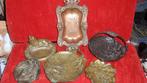 Lot oude brons en koper vide poche schaaltjes, Antiek en Kunst, Ophalen of Verzenden, Brons