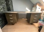 Vintage stalen bureau industrieel in zeer goede staat, Huis en Inrichting, Bureaus, Ophalen, Gebruikt, Bureau