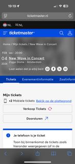 2 New wave tickets, Tickets en Kaartjes, Concerten | Pop, Twee personen